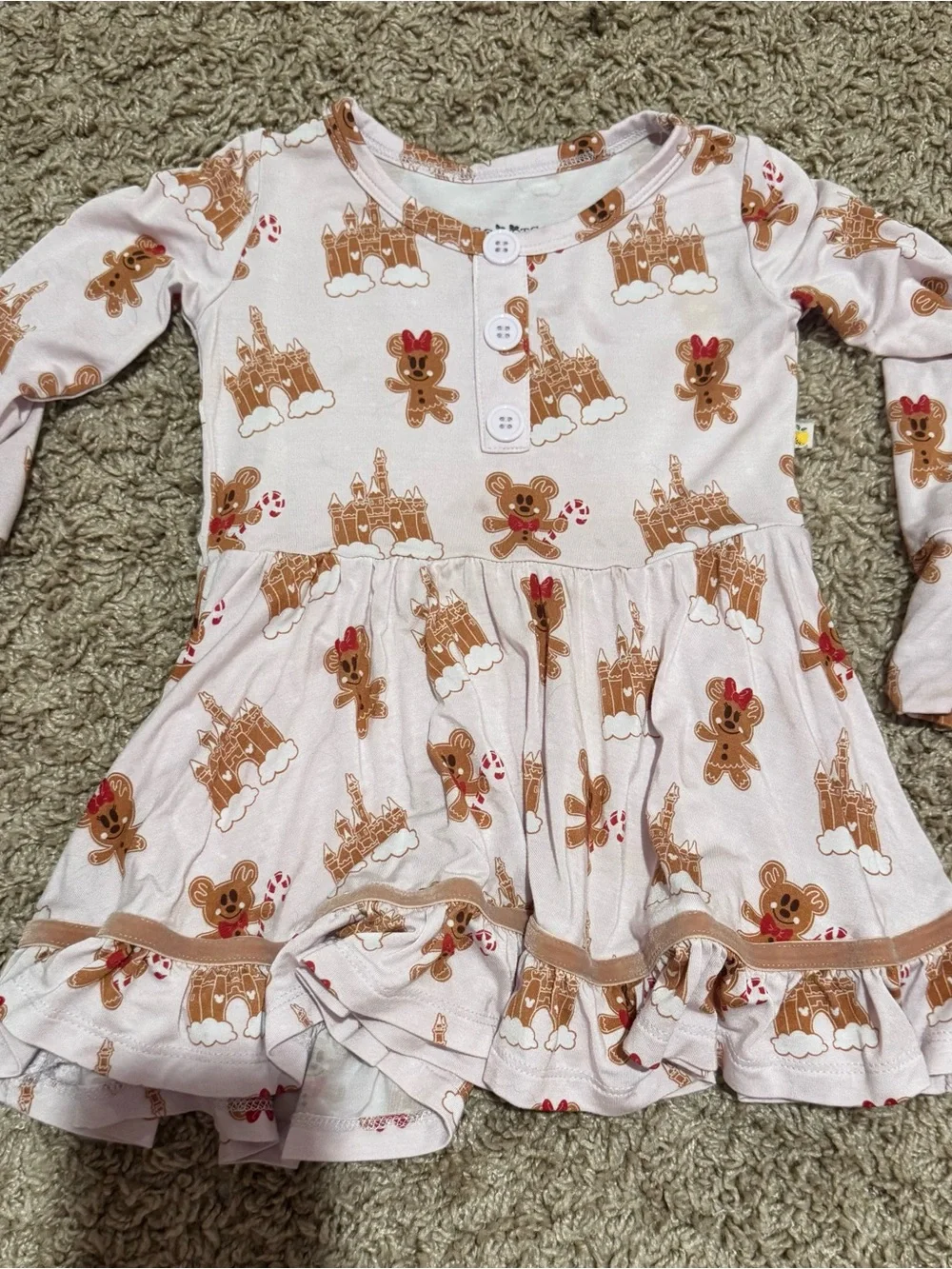 Disney Christmas Ginger Bread Dress with matching Shorts